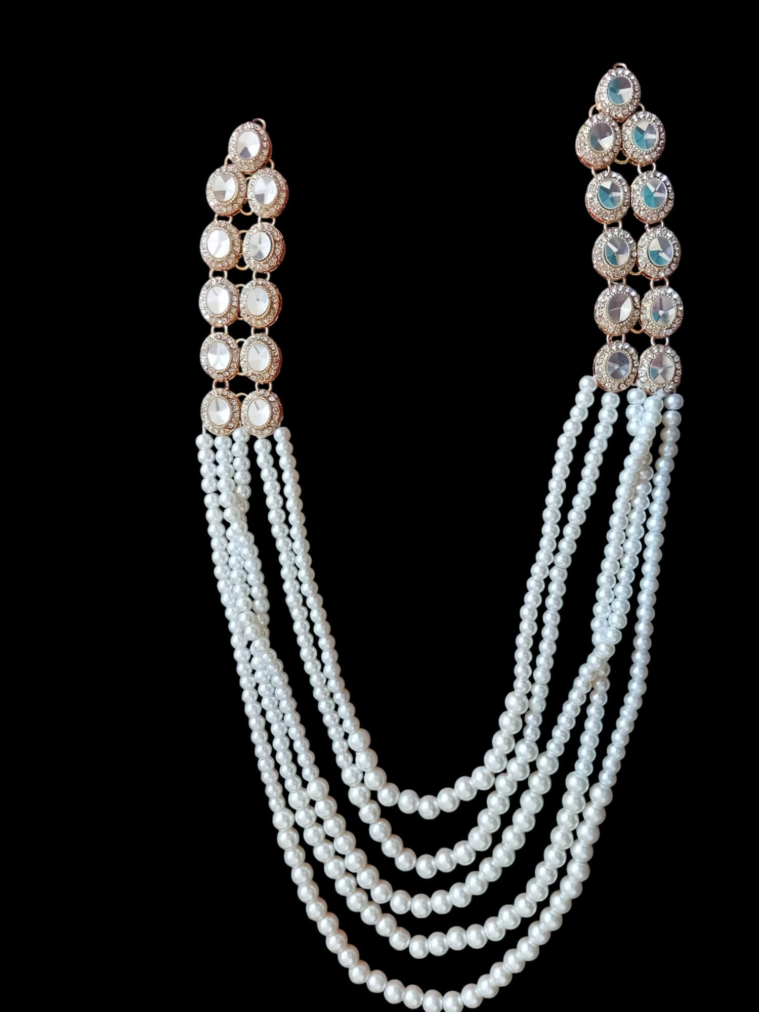 Buy White and golden colour Mala jewellery at best price in pakistan